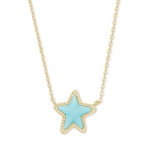 Kendra Scott Jae Star Pendant Necklace In Light Blue Magnesite